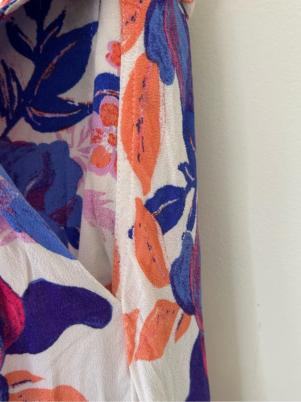Women’s Maxi Skirt Floral White Blue Pink Boho XS Cottagecore